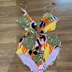 Cut Out One Piece Bathing Suit